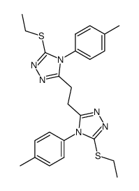 1,2-Bis(4-(4-methylphenyl)-5-ethylmercapto-1,2,4-triazol-3-yl)ethane结构式