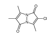 2-chloro-3,6,7-trimethyl-1H,5H-pyrazolo[1,2-a]pyrazole-1,5-dione结构式