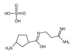 (1S,3R)-3-amino-N-(3-amino-3-iminopropyl)cyclopentane-1-carboxamide,sulfuric acid Structure