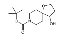 1-Oxa-8-azaspiro[4.5]decane-8-carboxylic acid, 4-hydroxy-, 1,1-dimethylethyl ester structure