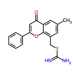 (6-Methyl-4-oxo-2-phenyl-4H-chromen-8-yl)methyl carbamimidothioate Structure