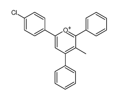 6-(4-chlorophenyl)-3-methyl-2,4-diphenylpyrylium结构式