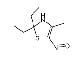 2,2-diethyl-4-methyl-5-nitroso-3H-1,3-thiazole结构式