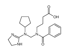 4-[benzoyl-[[cyclopentyl(4,5-dihydro-1H-imidazol-2-yl)amino]methyl]amino]butanoic acid结构式