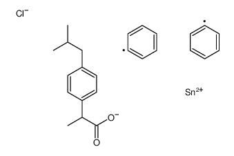 [chloro(diphenyl)stannyl] 2-[4-(2-methylpropyl)phenyl]propanoate Structure