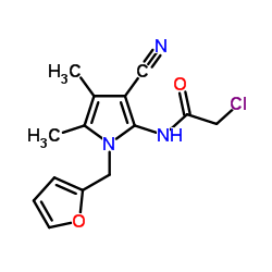 2-Chloro-N-[3-cyano-1-(2-furylmethyl)-4,5-dimethyl-1H-pyrrol-2-yl]acetamide图片