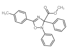 1,2,4-Oxadiazole-3-carboxylicacid, 2,3-dihydro-5-(4-methylphenyl)-2,3-diphenyl-, methyl ester结构式