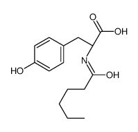 (S)-2-Hexanamido-3-(4-hydroxyphenyl)propanoic acid结构式