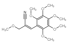 Propene, 2-cyano-3-methoxy-1-[2,3,4,5,6-pentamethoxyphenyl]- Structure