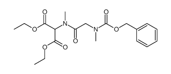 ethyl N-[N-benzyloxycarbonylsarcosyl]-2-ethoxycarbonylsarcosinate Structure