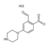 2-NITRO-5-(1-PIPERAZINYL)BENZALDEHYDEHYDROCHLORIDE Structure