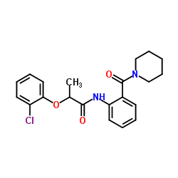 2-(2-Chlorophenoxy)-N-[2-(1-piperidinylcarbonyl)phenyl]propanamide Structure