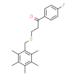 1-(4-FLUOROPHENYL)-3-[(2,3,4,5,6-PENTAMETHYLBENZYL)SULFANYL]-1-PROPANONE结构式