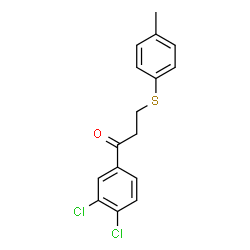 1-(3,4-DICHLOROPHENYL)-3-[(4-METHYLPHENYL)SULFANYL]-1-PROPANONE Structure