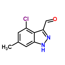 4-Chloro-6-methyl-1H-indazole-3-carbaldehyde structure