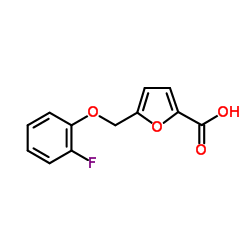 5-[(2-Fluorophenoxy)methyl]-2-furoic acid structure