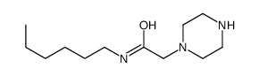 N-hexyl-2-piperazin-1-ylacetamide Structure