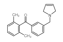 2,6-DIMETHYL-3'-(3-PYRROLINOMETHYL) BENZOPHENONE结构式