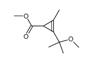 2-(1-Methoxy-1-methyl-ethyl)-3-methyl-cycloprop-2-enecarboxylic acid methyl ester Structure