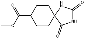 2,4-Dioxo-1,3-diaza-spiro[4.5]decane-8-carboxylic acid methyl ester Structure