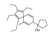 1-(1,2,3,4-tetraethyl-10-methylspiro[4.5]deca-1,3,6,9-tetraen-8-yl)cyclopentan-1-ol结构式