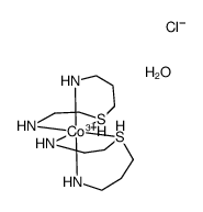 trans-5,5-u-fac-bis(2-aminoethyl-3-aminopropyl sulfide)cobalt(III)trichloride*3H2O结构式