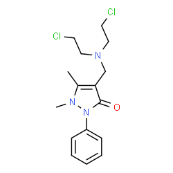 4-[[Bis(2-chloroethyl)amino]methyl]-1,2-dihydro-1,5-dimethyl-2-phenyl-3H-pyrazol-3-one picture