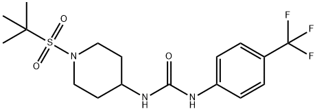 1-(1-(tert-Butylsulfonyl)piperidin-4-yl)-3-(4-(trifluoromethyl)phenyl)urea图片