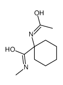 1-acetamido-N-methylcyclohexane-1-carboxamide结构式