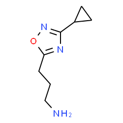 3-(3-cyclopropyl-1,2,4-oxadiazol-5-yl)propan-1-amine结构式