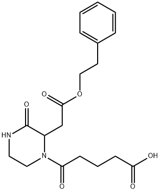 5-OXO-5-{3-OXO-2-[2-OXO-2-(PHENETHYLOXY)ETHYL]-1-PIPERAZINYL}PENTANOIC ACID Structure