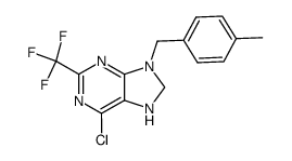 6-chloro-7,8-dihydro-9-(4-methylbenzyl)-2-(trifluoromethyl)purine结构式