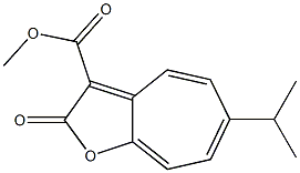 (4Z,6Z,8E)-methyl 6-isopropyl-2-oxo-2H-cyclohepta[b]furan-3-carboxylate结构式