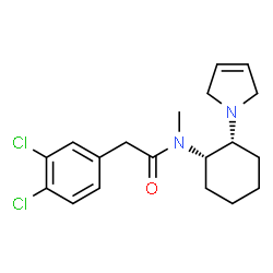 3,4-dichloro-N-methyl-N-(2-(1-delta(3)-pyrrolinyl)-cyclohexyl)benzeneacetamide structure