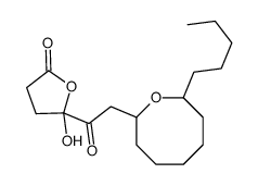 5-hydroxy-5-[2-(8-pentyloxocan-2-yl)acetyl]oxolan-2-one结构式