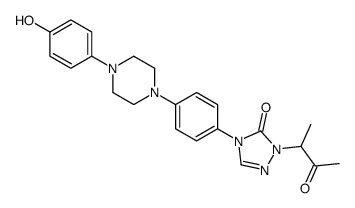 2-[2-(3-OXOBUTYL)]-4-{4-[4-(4-HYDROXYPHENYL)-PIPERAZIN-1-YL]-PHENYL}-2,4-DIHYDRO-[1,2,4-TRIAZOL-3-ONE Structure