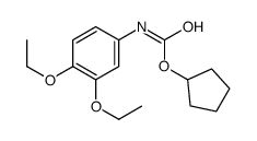 cyclopentyl N-(3,4-diethoxyphenyl)carbamate结构式