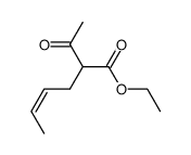 (Z)-2-Acetyl-hex-4-enoic acid ethyl ester结构式