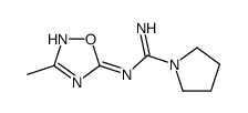 N-(3-Methyl-1,2,4-oxadiazol-5-yl)-1-pyrrolidinecarboximidamide structure