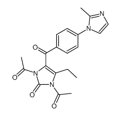 1,3-Diacetyl-4-ethyl-1,3-dihydro-5-[4-(2-methyl-1H-imidazol-1-yl)benzoyl]-2H-imidazol-2-one Structure