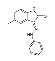 5-methyl-indoline-2,3-dione-3-phenylhydrazone结构式