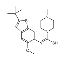 N-(2-tert-butyl-5-methoxy-1,3-benzothiazol-6-yl)-4-methylpiperazine-1-carbothioamide Structure