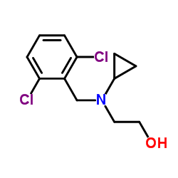 2-[Cyclopropyl(2,6-dichlorobenzyl)amino]ethanol结构式