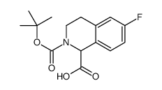 2-(TERT-BUTOXYCARBONYL)-6-FLUORO-1,2,3,4-TETRAHYDROISOQUINOLINE-1-CARBOXYLIC ACID结构式