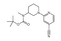 tert-butyl N-[1-(4-cyanopyridin-2-yl)piperidin-3-yl]-N-methylcarbamate structure