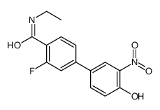 N-ethyl-2-fluoro-4-(4-hydroxy-3-nitrophenyl)benzamide Structure