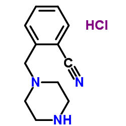 2-Piperazin-1-ylmethyl-benzonitrile hydrochloride结构式