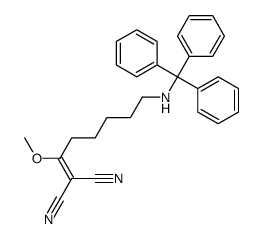 2-[1-methoxy-6-(tritylamino)hexylidene]propanedinitrile结构式