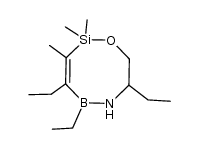 4,5,7-triethyl-2,2,3-trimethyl-1-oxa-6-aza-2-sila-5-bora-3-cyclooctene Structure