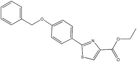 2-(4-Benzyloxy-phenyl)-thiazole-4-carboxylic acid ethyl ester Structure